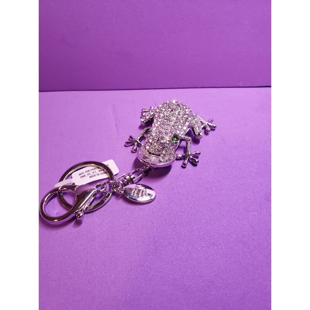 Frog with Coin Metal Key Chain - Silver - Picture 7 of 7